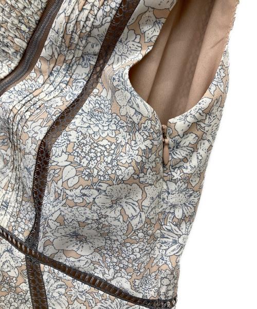HER LIP TO（ハーリップトゥ）HER LIP TO (ハーリップトゥ) Lace Trimmed Floral Dress ブラウン サイズ:Sの古着・服飾アイテム