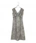 HER LIP TO（ハーリップトゥ）の古着「Lace Trimmed Floral Dress」｜ブラウン