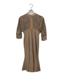 HER LIP TO（ハーリップトゥ）の古着「The Ritz Lace Dress」｜ブラウン
