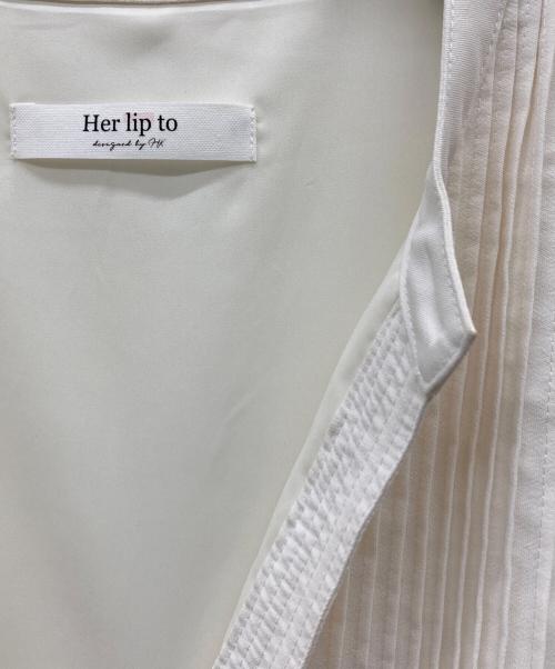 HER LIP TO（ハーリップトゥ）Her lip to (ハーリップトゥ) Embroidery Poplin Mini Dress ホワイト サイズ:Sの古着・服飾アイテム