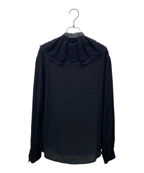GUCCI（グッチ）GUCCI (グッチ) フリルレースブラウス ブラック サイズ:40の古着・服飾アイテム