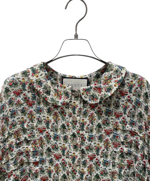 GUCCI（グッチ）GUCCI (グッチ) フローラプリントワンピース アイボリー サイズ:42の古着・服飾アイテム