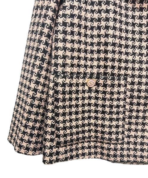 GUCCI（グッチ）GUCCI (グッチ) ハンドトゥースジャケット/674323 ZAHXM ピンク サイズ:42の古着・服飾アイテム