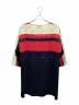 GUCCI (グッチ) GGワッペンストライプワンピース/573974 XJBK7 ネイビー×レッド サイズ:M：40000円