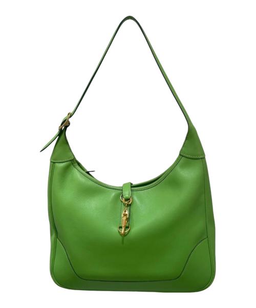 HERMES（エルメス）HERMES (エルメス) トリム31/トゴ/アップルグリーン/ゴールド金具/□AF刻印:2009年製 アップルグリーン サイズ:31の古着・服飾アイテム