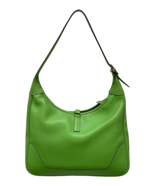 HERMES（エルメス）HERMES (エルメス) トリム31/トゴ/アップルグリーン/ゴールド金具/□AF刻印:2009年製 アップルグリーン サイズ:31の古着・服飾アイテム