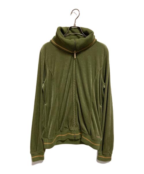 LEONARD SPORT（レオナール スポーツ）LEONARD SPORT (レオナール スポーツ) ネックデザイン ベロアジャージ グリーン サイズ:40の古着・服飾アイテム