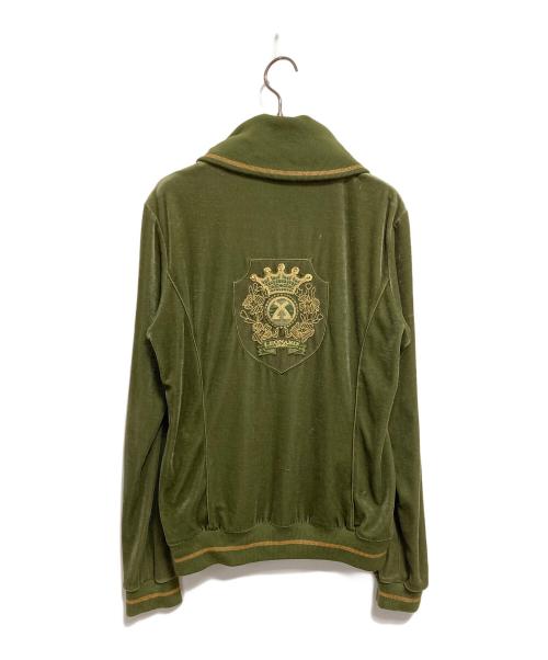 LEONARD SPORT（レオナール スポーツ）LEONARD SPORT (レオナール スポーツ) ネックデザイン ベロアジャージ グリーン サイズ:40の古着・服飾アイテム