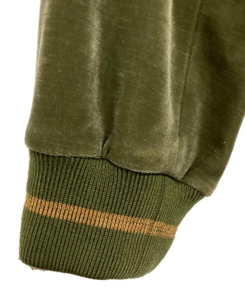 LEONARD SPORT（レオナール スポーツ）LEONARD SPORT (レオナール スポーツ) ネックデザイン ベロアジャージ グリーン サイズ:40の古着・服飾アイテム