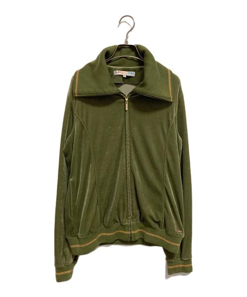 LEONARD SPORT（レオナール スポーツ）LEONARD SPORT (レオナール スポーツ) ネックデザイン ベロアジャージ グリーン サイズ:40の古着・服飾アイテム