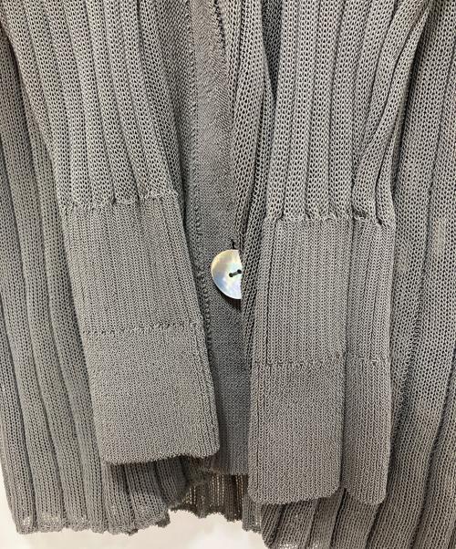 Conte（コンテ）Conte (コンテ) ワイドリブ Vネックカーディガン グレー サイズ:Freeの古着・服飾アイテム