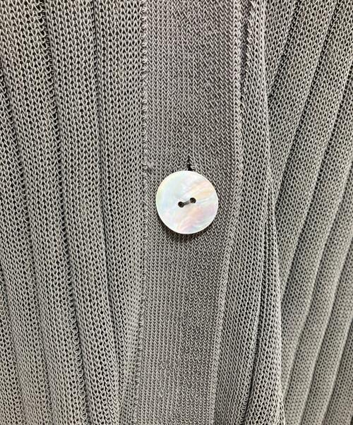 Conte（コンテ）Conte (コンテ) ワイドリブ Vネックカーディガン グレー サイズ:Freeの古着・服飾アイテム