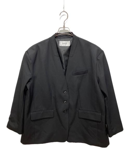 machatt（マチャット）machatt (マチャット) サージノーカラーオーバージャケット ブラック サイズ:F 未使用品の古着・服飾アイテム