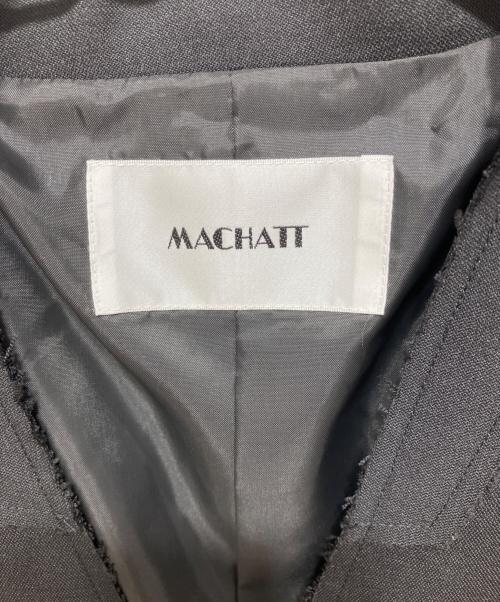machatt（マチャット）machatt (マチャット) サージノーカラーオーバージャケット ブラック サイズ:F 未使用品の古着・服飾アイテム
