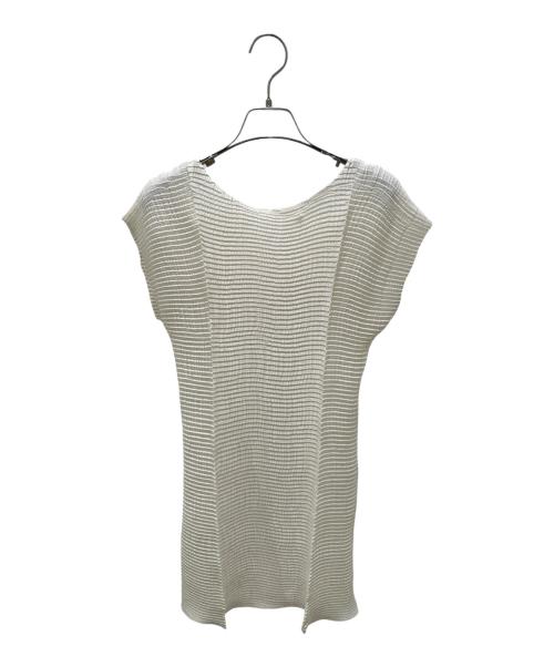 ISSEY MIYAKE（イッセイミヤケ）ISSEY MIYAKE (イッセイミヤケ) プリーツブラウス アイボリー サイズ:2の古着・服飾アイテム