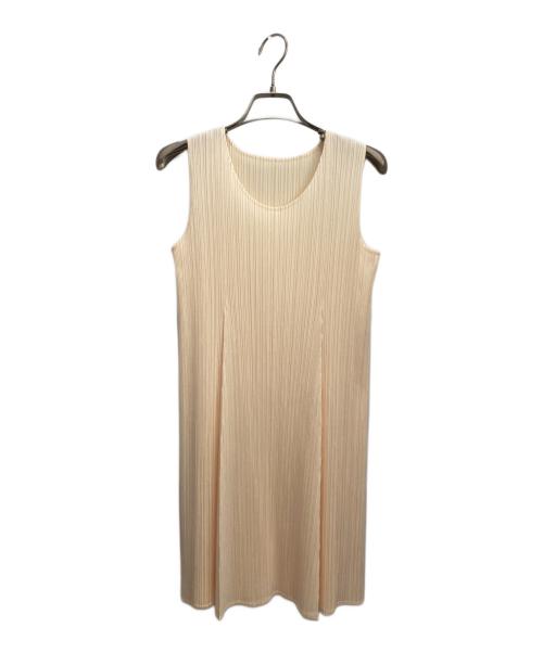 PLEATS PLEASE（プリーツプリーズ）PLEATS PLEASE (プリーツプリーズ) ノースリーブチュニックブラウス クリーム サイズ:3の古着・服飾アイテム