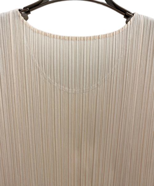 PLEATS PLEASE（プリーツプリーズ）PLEATS PLEASE (プリーツプリーズ) ノースリーブチュニックブラウス クリーム サイズ:3の古着・服飾アイテム