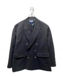 MAISON SPECIAL（メゾンスペシャル）の古着「Wool Mix Smooth Prime-Over Peaked Lapel Double Tailored Jacket」｜ブラック