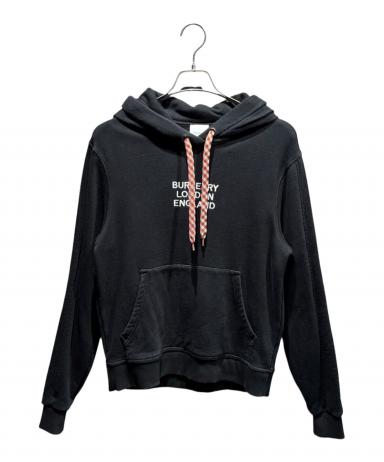 中古・古着通販】BURBERRY (バーバリー) ロゴパーカー ブラック サイズ