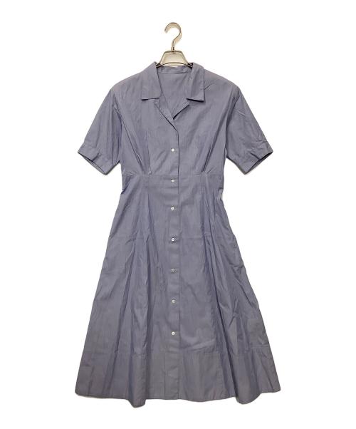 ROPE（ロペ）ROPE (ロペ) シルキーブロードウエストタックシャツワンピース ブルー サイズ:36の古着・服飾アイテム