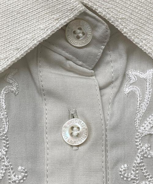 Christian Dior Sports（クリスチャン ディオールスポーツ）Christian Dior Sports (クリスチャン ディオールスポーツ) フロント刺繍シャツ アイボリー サイズ:Ｌの古着・服飾アイテム