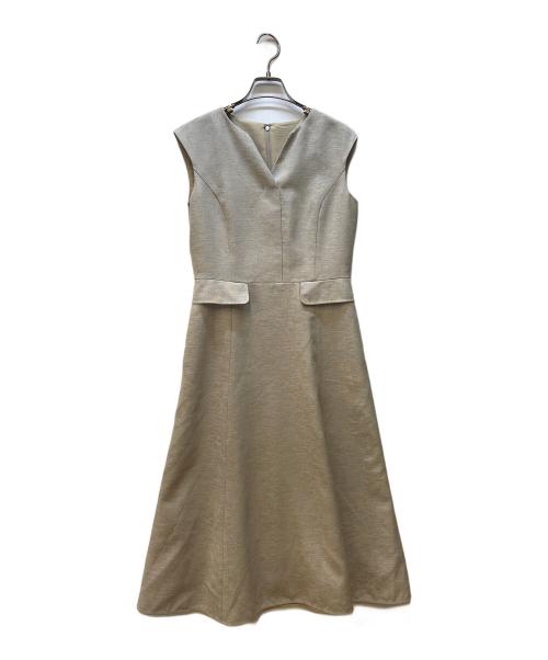 ANAYI（アナイ）ANAYI (アナイ) ノースリーブワンピース ベージュ サイズ:38の古着・服飾アイテム