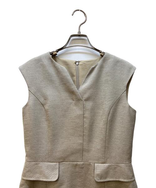 ANAYI（アナイ）ANAYI (アナイ) ノースリーブワンピース ベージュ サイズ:38の古着・服飾アイテム