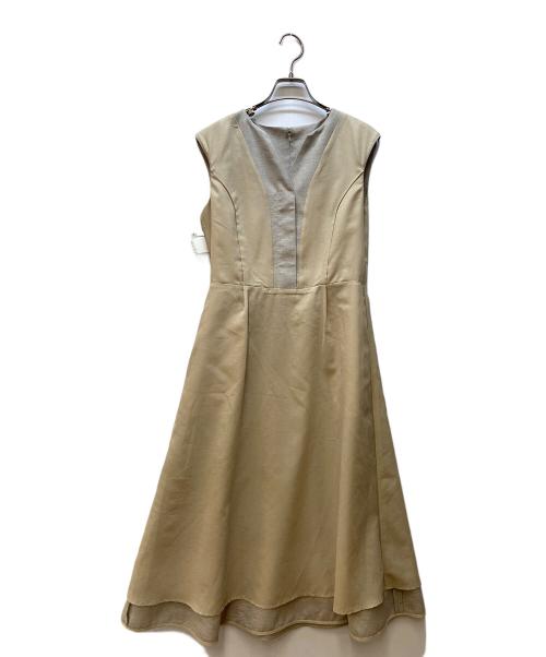 ANAYI（アナイ）ANAYI (アナイ) ノースリーブワンピース ベージュ サイズ:38の古着・服飾アイテム