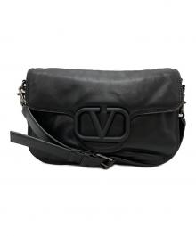 VALENTINO GARAVANI（ヴァレンティノ・ガラヴァーニ）の古着「Vlogo Signature Shoulder Bag/Vロゴ シグネチャー ショルダーバッグ」｜ブラック