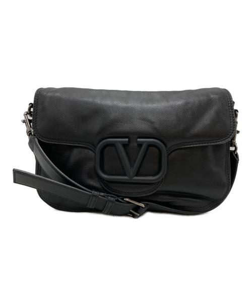 VALENTINO GARAVANI（ヴァレンティノ・ガラヴァーニ）VALENTINO GARAVANI (ヴァレンティノ・ガラヴァーニ) Vlogo Signature Shoulder Bag/Vロゴ シグネチャー ショルダーバッグ ブラックの古着・服飾アイテム