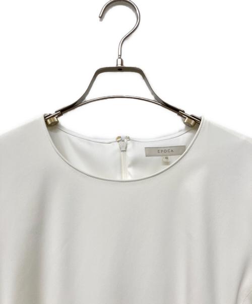 EPOCA（エポカ）EPOCA (エポカ) クリーンストレッチ フレアドレス ホワイト サイズ:size42 未使用品の古着・服飾アイテム