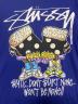 中古・古着 stussy (ステューシー) STATIC DON'T START NONE プリントTシャツ ブルー サイズ:L：10000円