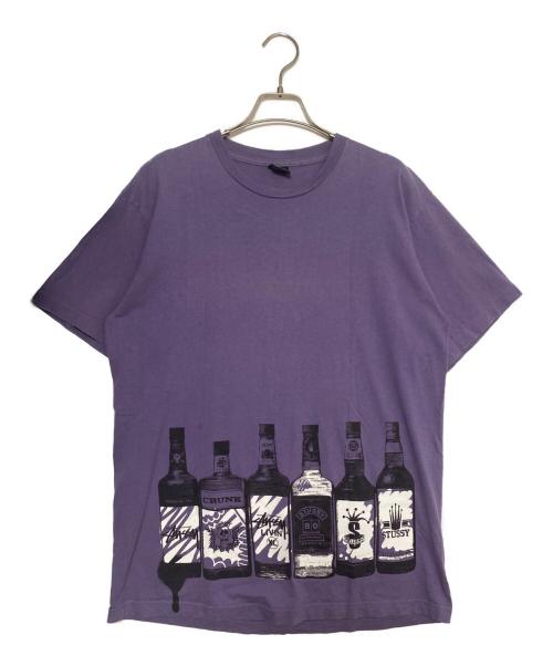 stussy（ステューシー）stussy (ステューシー) ボトルプリントTシャツ パープル サイズ:Lの古着・服飾アイテム