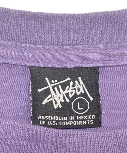 stussy（ステューシー）stussy (ステューシー) ボトルプリントTシャツ パープル サイズ:Lの古着・服飾アイテム