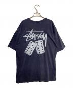 stussyステューシー）の古着「ダイス ポケットTシャツ」｜ネイビー