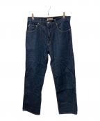stussy×ROUGH AND RUGGEDステューシー×ラフアンドラゲッド）の古着「ボタンフライデニムパンツ」｜インディゴ