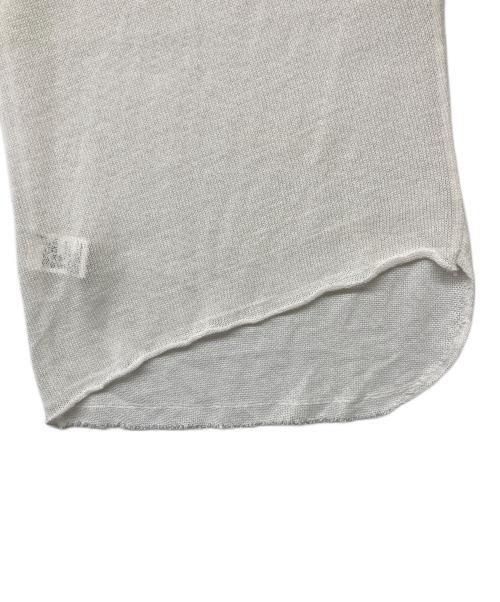 Y's（ワイズ）Y's (ワイズ) COTTON FAUX LINEN KNIT ASYMME TANK TOP ホワイト サイズ:SIZE 2の古着・服飾アイテム