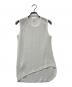 Y's（ワイズ）の古着「COTTON FAUX LINEN KNIT ASYMME TANK TOP」｜ホワイト