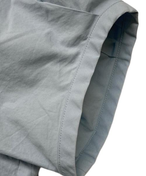 BALLSEY（ボールジィ）BALLSEY (ボールジィ) プロセスドコットン ネックフリルブラウス ブルー サイズ:sizeSの古着・服飾アイテム
