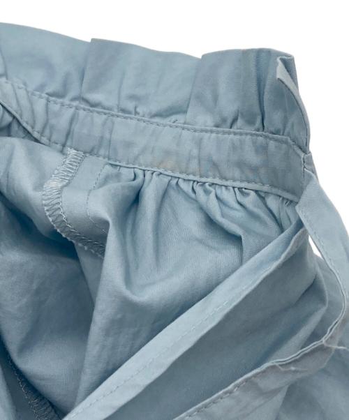BALLSEY（ボールジィ）BALLSEY (ボールジィ) プロセスドコットン ネックフリルブラウス ブルー サイズ:sizeSの古着・服飾アイテム