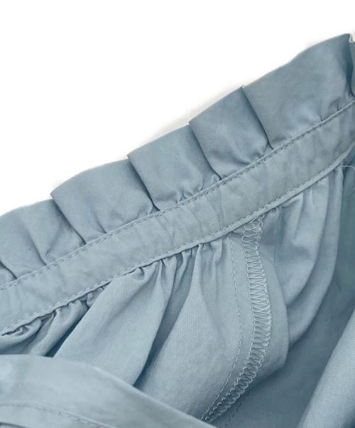 BALLSEY（ボールジィ）BALLSEY (ボールジィ) プロセスドコットン ネックフリルブラウス ブルー サイズ:sizeSの古着・服飾アイテム