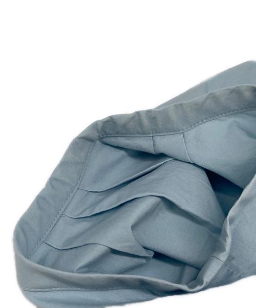 BALLSEY（ボールジィ）BALLSEY (ボールジィ) プロセスドコットン ネックフリルブラウス ブルー サイズ:sizeSの古着・服飾アイテム