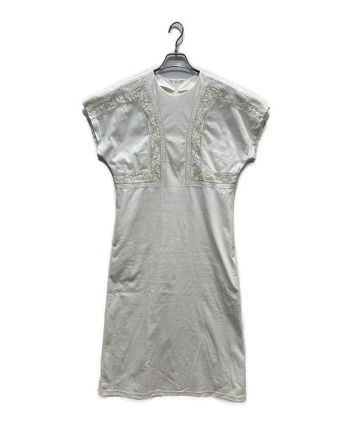 MURRAL（ミューラル）MURRAL (ミューラル) Framed embroidered jersey dress ホワイト サイズ:2の古着・服飾アイテム