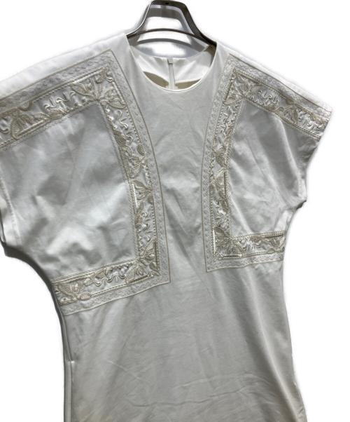 MURRAL（ミューラル）MURRAL (ミューラル) Framed embroidered jersey dress ホワイト サイズ:2の古着・服飾アイテム