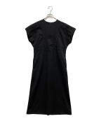MURRALミューラル）の古着「Framed embroidered jersey dress」｜ブラック