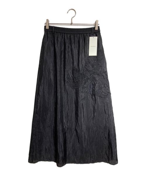 MURRAL（ミューラル）MURRAL (ミューラル) エンブロイダード スカート/Flutter patchwork embroidered skirt ブラック サイズ:2の古着・服飾アイテム