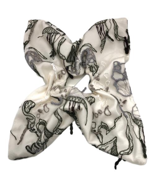 MURRAL（ミューラル）MURRAL (ミューラル) Tears flower lace scrunchie ホワイトの古着・服飾アイテム