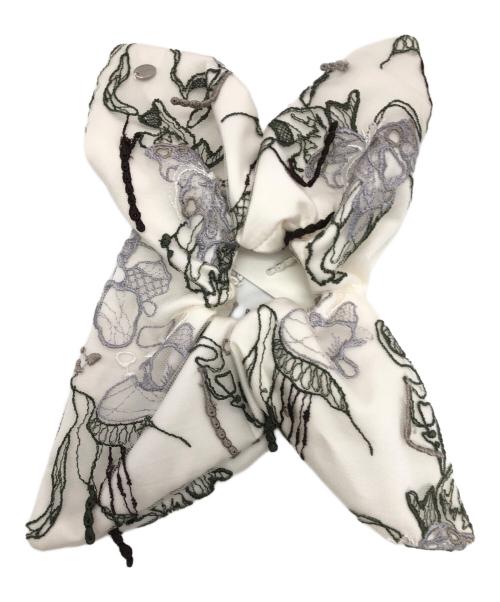 MURRAL（ミューラル）MURRAL (ミューラル) Tears flower lace scrunchie ホワイトの古着・服飾アイテム