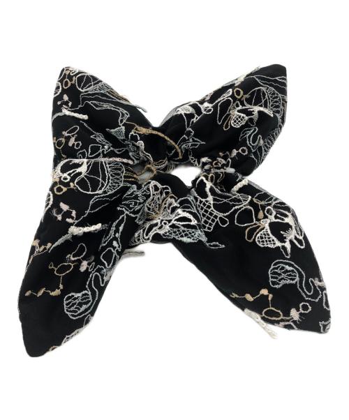 MURRAL（ミューラル）MURRAL (ミューラル) Tears flower lace scrunchie ブラックの古着・服飾アイテム