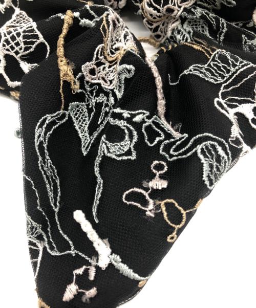 MURRAL（ミューラル）MURRAL (ミューラル) Tears flower lace scrunchie ブラックの古着・服飾アイテム